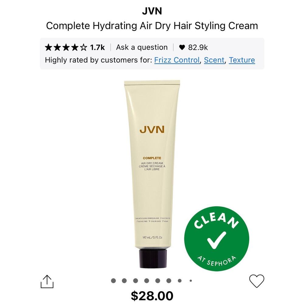 JVN Air Dry Cream 5 Fl. Oz.